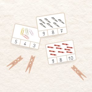 Cartes pour dénombrer jusqu'à 10 thème école